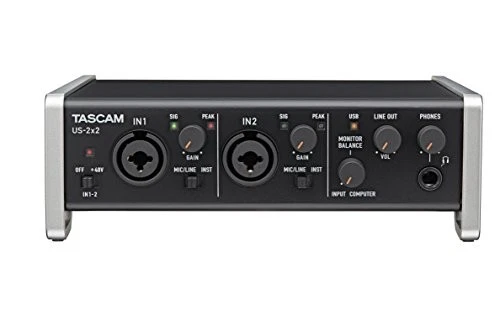 Tascam US-2x2 USB 2.0 2-In/2-Out Audio/MIDI interface with 1 Year Free Extended - Image 2 of 3