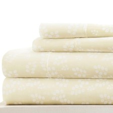Linen Market 4 Piece Twin Bedding Sheet Set Wheatfield Ivory - Sleep Better...