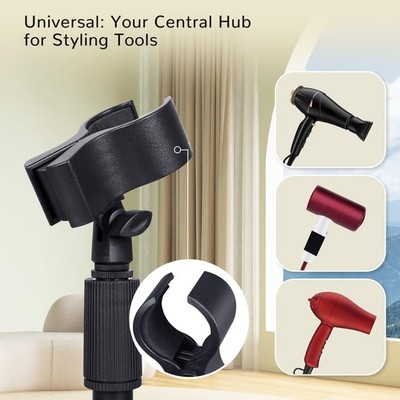 Hands Free Hair Blow Dryer Stand Holder Adjustable Mount Portable