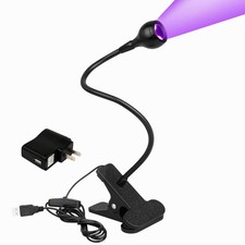3W 395NM LED Black Light, Flexible Gooseneck UV Blacklight for Satin Detectio...