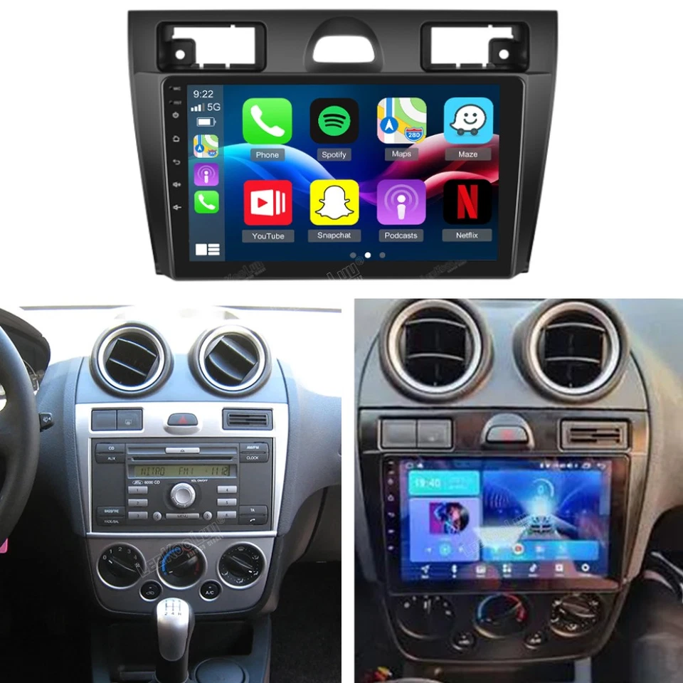 LEEKOOLUU 2G+32GB per Ford Fiesta MK5 VI 2002-2011 Carplay autoradio Android 15.0 DSP GPS