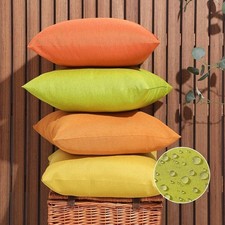 Outdoor Waterproof Pillow Covers18x18in Set of 4, Solid Color Pillows