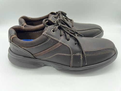 Clarks Men's Bradley Walk Brown Tumbled Leather Casual 26153326 size 10.5 M Shoe - Picture 5 of 7