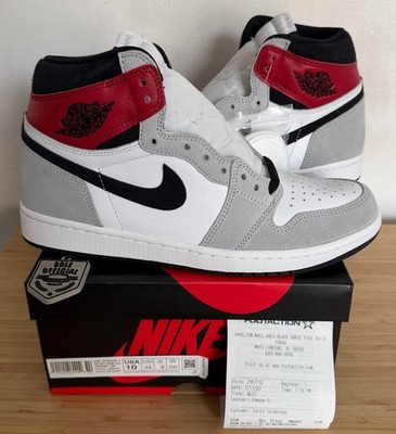 Nike Air Jordan 1 Retro High OG ''Light Smoke Grey'' 555088-126 DS sz 10   bred pe