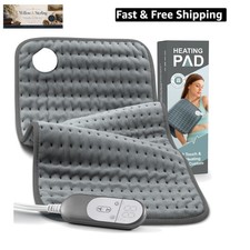 Heating Pad for Pain Relief   12"x24" Moist/Dry Heat for Back, Neck, Shoulder...