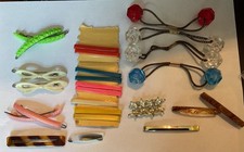 1960  s Hair Barrettes and Bands For Girls Women Assortment Lot 26 Piece Vintage