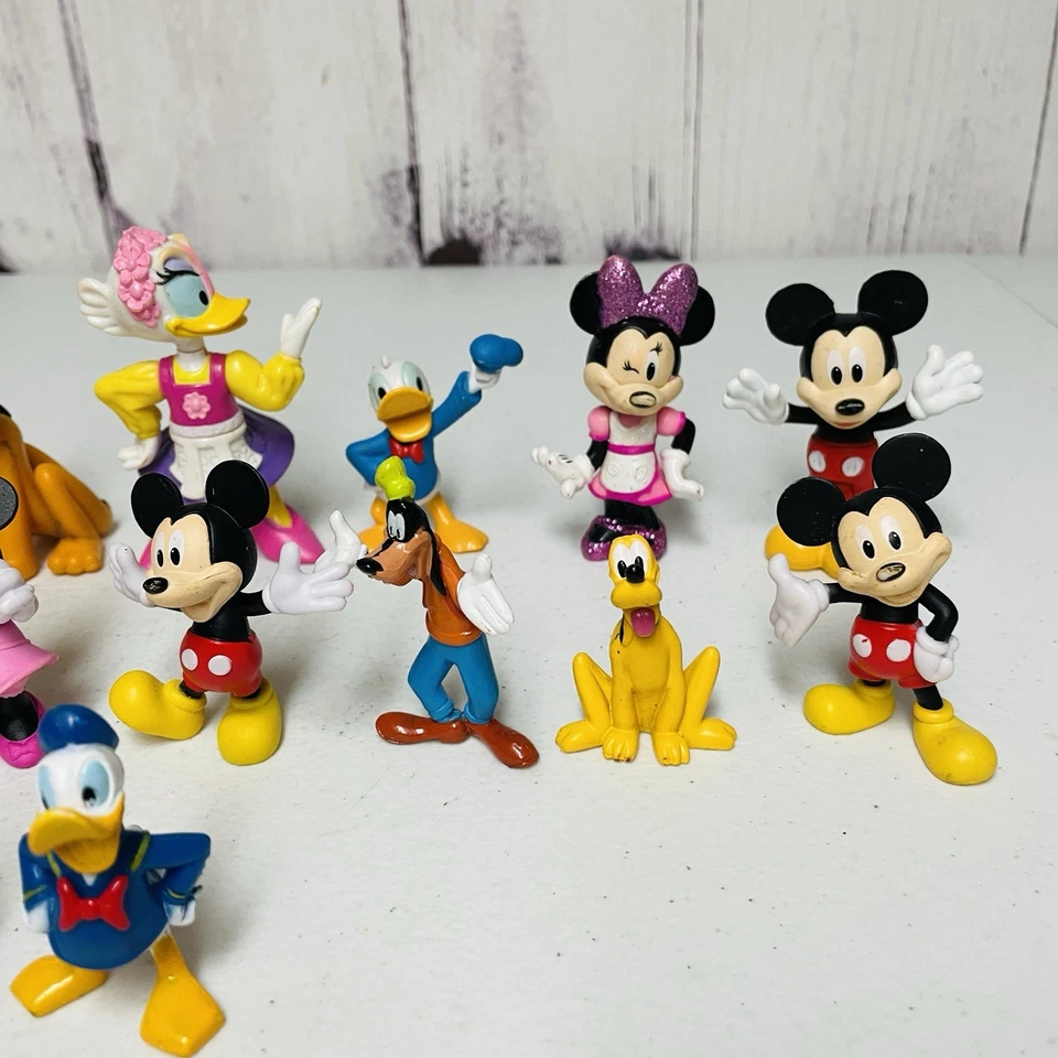 Disney Figure Lot Mickey Minnie Mouse Daisy Donald Duck Goofy Pluto Figs - Image 3 of 4