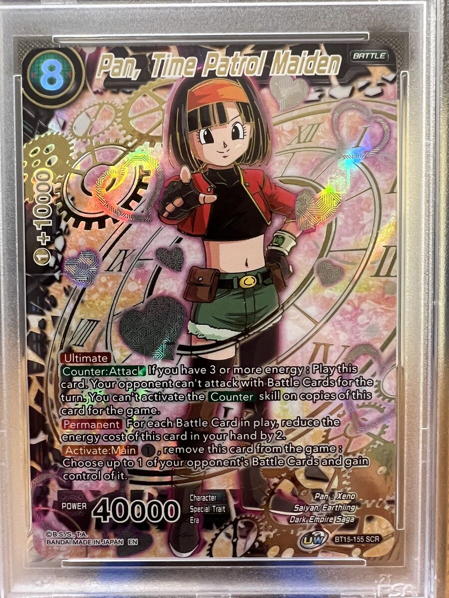PSA 10 Pan, Time Patrol Maiden BT15-155 SCR Dragon Ball PSA 10 Pan, Time Patrol Maiden BT15-155 SCR Dragon Ball