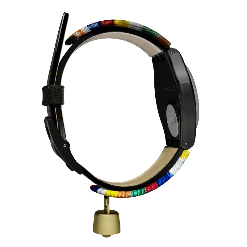 SWATCH Watch GB285 Black DIE GLOCKE Floral Embroidery and Cow Bell Detail eBay