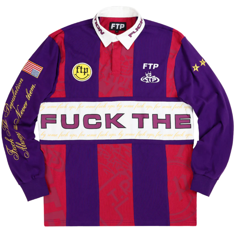 FTP fuckthepopulation Souvenir Rugby Jersey Polo Shirt