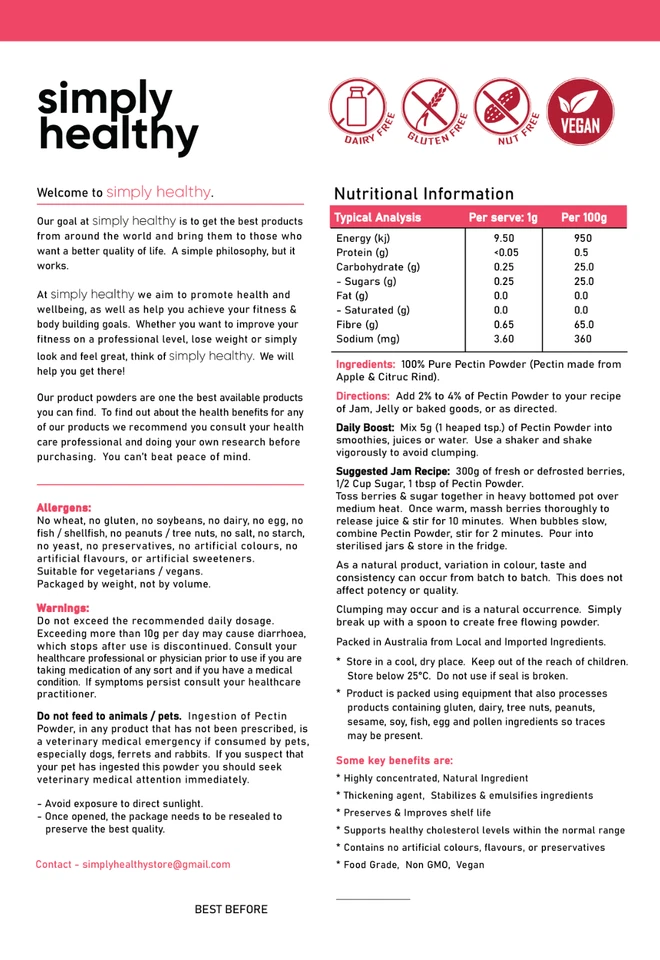 Порошок яблочного пектина 250 г, пищевой пектин, 100% чистый загуститель эмульгатор - Изображение 3 из 4