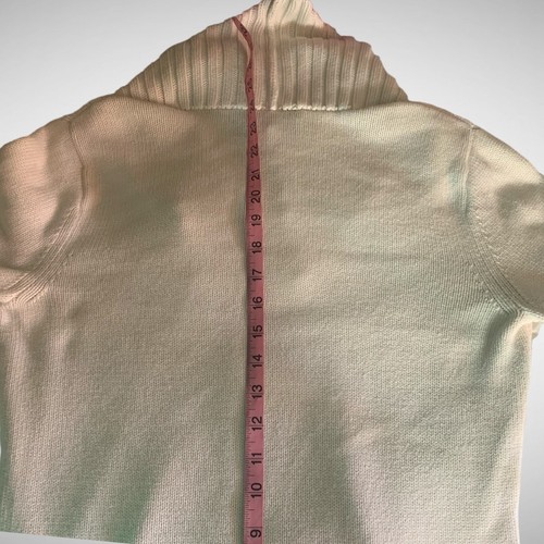 Ralph Lauren Sweater Womens Medium Long Sleeve Solid White Pull Over Pre Owned - Picture 6 of 8