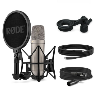 Rode NT1 5th Generation XLR USB Studio-Mikrofon + keepdrum MSA033 Halterung