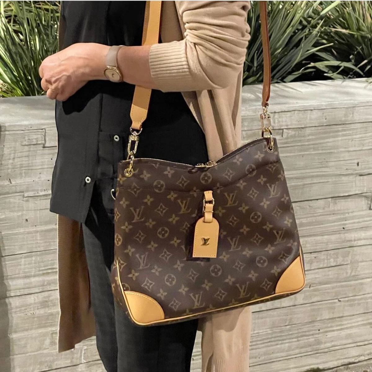 LOUIS VUITTON Monogram Canvas Odeon MM Bag