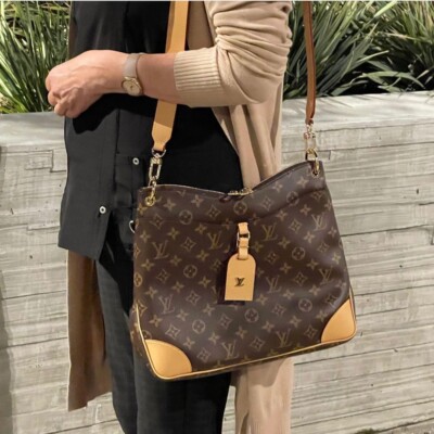 Louis Vuitton Odeon Crossbody MM Brown Canvas | eBay
