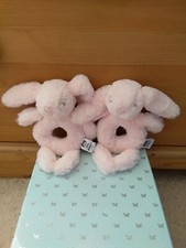 Jellycat Pink Bashful Bunny Ring Rattle X2. Grabber