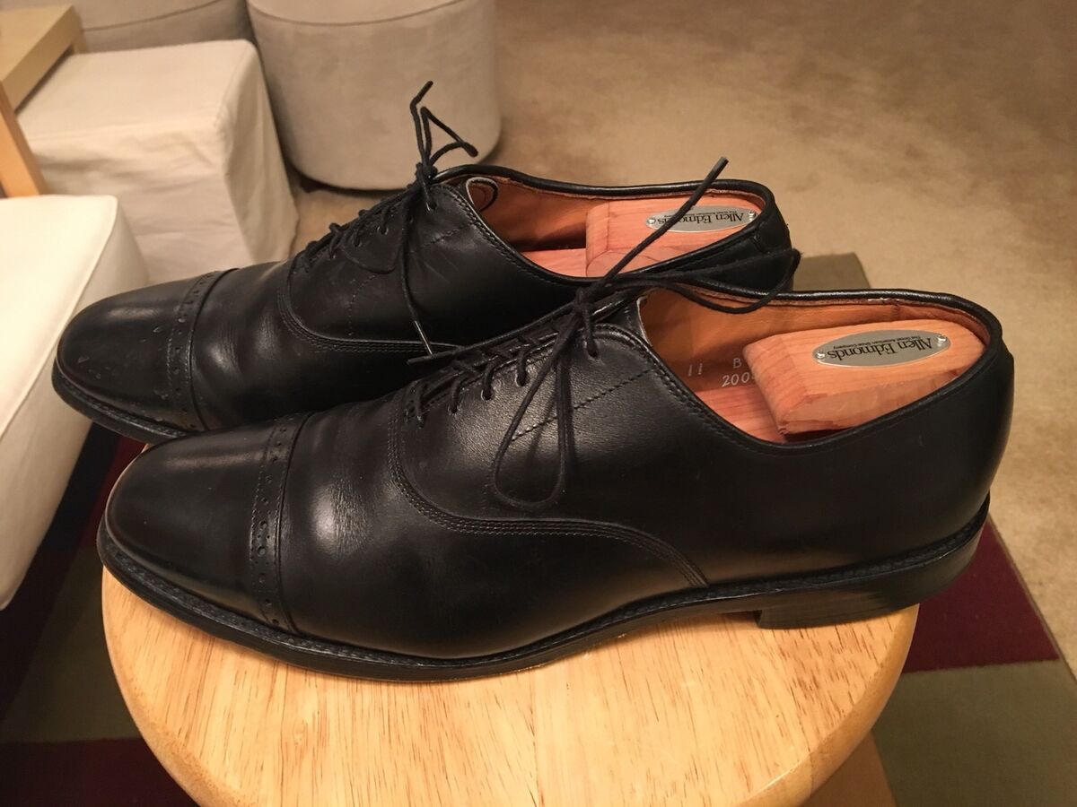 Allen Edmonds BYRON Black Men's US11B Leather USA Cap Toe Allen Edmonds BYRON Black Men's US11B Leather USA Cap Toe