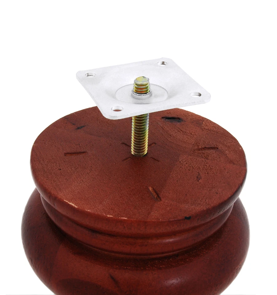 Juego de 4 placas de fijación de patas de sofá placa en T roscada Leg Daddy de 5/16", Foto 2 de 3