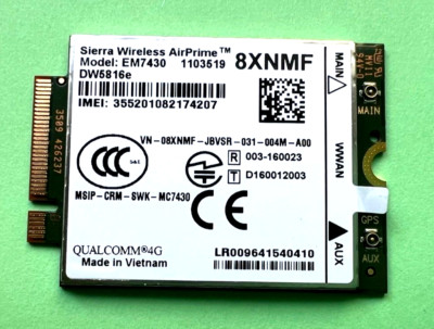 MDM DW5816e Sierra Wireless AirPrime EM7430 LTE WWAN 4G DW5816e  8XNMF wie neu.
