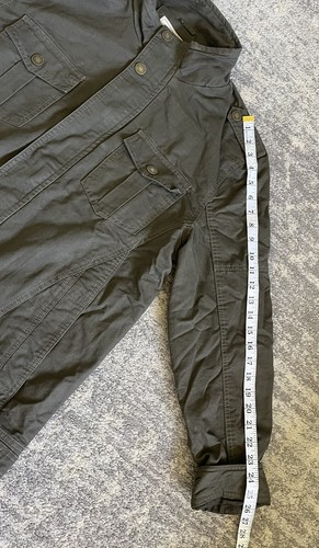 Wenven Mens L Jacket Brown Military Style Button Snaps Canvas New P1 - Picture 4 of 9