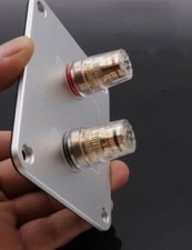 92mm 80mm Speaker Junction Plate Box Copper Terminal Binding Post HiFi audio DIY
