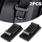 2x Carbon Fiber Black Car Seat Belt Stabilizer Limiter Auto Interior Accessories