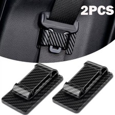 2x Carbon Fiber Black Car Seat Belt Stabilizer Limiter Auto Interior Accessories 2x Carbon Fiber Black Car Seat Belt Stabilizer Limiter Auto Interior Accessories