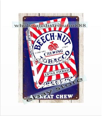 Beech-Nut Tobacco cigarette smoking metal tin sign Decorative Collectiblesing s