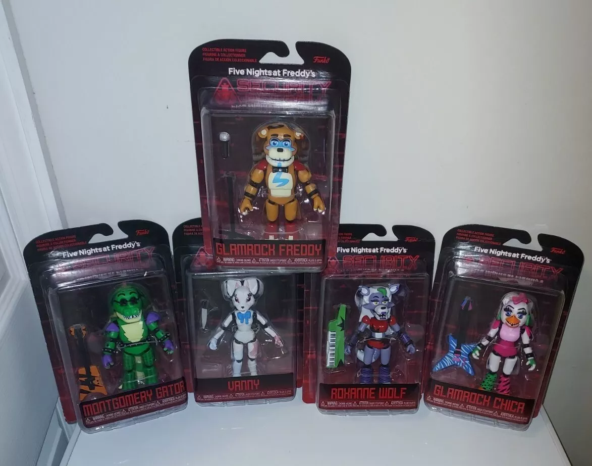 PACK OF 5 FIVE NIGHTS AT FREDDY'S SECURITY BREACH FIGURES 5