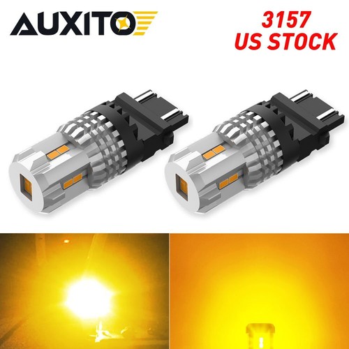 2x AUXITO 3157 3156 3057 LED Amber Yellow Turn Signal Light LED Bulb Warning EAC