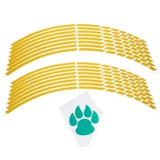 Motorcycle Wheel Rim Stripe Decal, 16Pcs Bike Motorcycle 16-18Inch Reflective