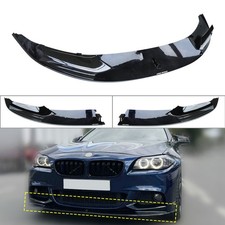 1 Set Frontspoiler Spoiler SCHWARZ GLANZ für BMW 5er Limousine F10 3/2010-6/2013