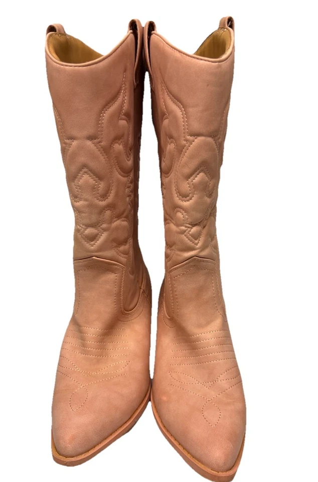 Botas de Vaquero Rosa Soda Western Puntera Punta Para Mujer Talla 10 Vaquera Foto 2 de 4