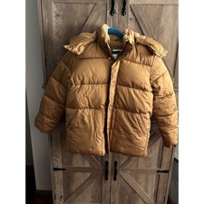 Gap Kids ColdControl Max Puffer Jacket Mustard Brown Sherpa Lined Coat Size M 8