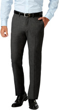 Mens 4 Way Stretch Slim Fit Flat Front Dress Pant