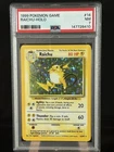 1999 POKEMON BASE SET UNLIMITED #14 RAICHU-HOLO PSA 7