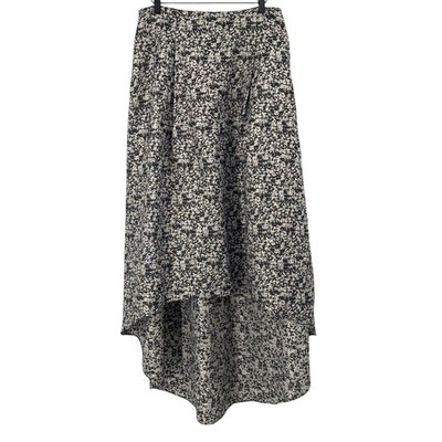 Sachin & Babi NOIR Size 12 Black Silver Metallic Hi Low Formal Maxi Skirt