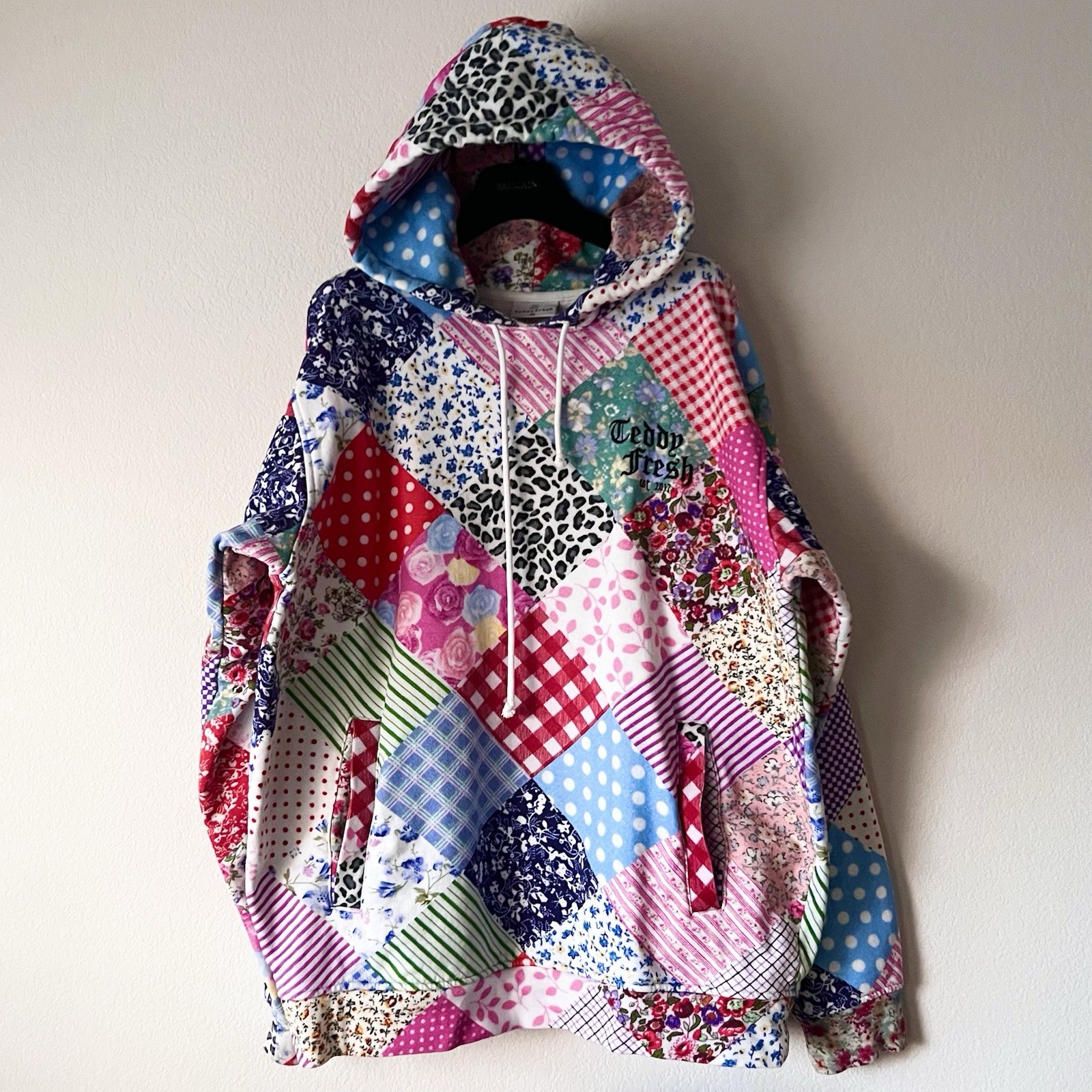 Teddy Fresh Patchwork Style Thick 100% Cotton Hoo… - image 23