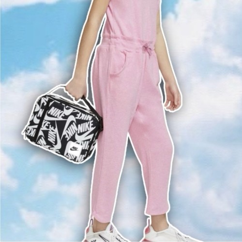 NUEVO CON ETIQUETAS Nike Niñas Grandes Retro Mono Mameluco M Rosa Atletismo Barbiecore Escuela Gimnasio - Imagen 2 de 10