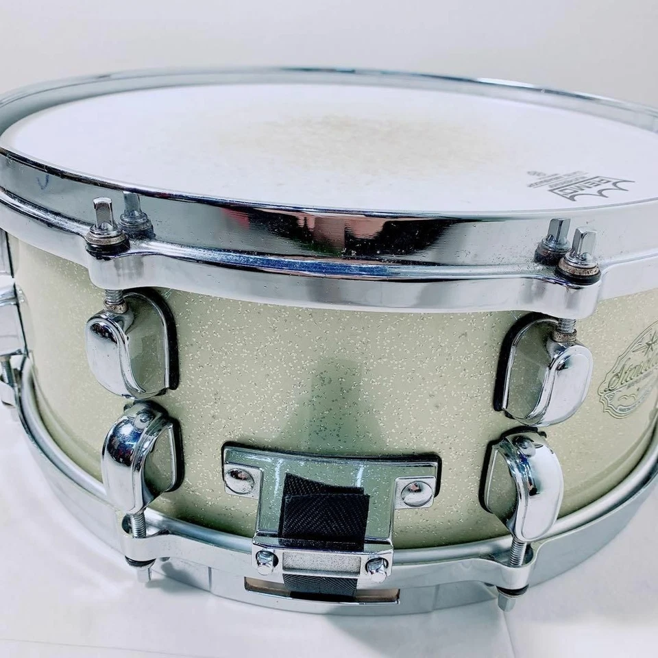 TAMA Starclassic Maple Shell Snare Drum White Sparkle 14"x5.5" Made in Japan - Image 4 of 4
