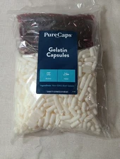 PureCaps USA Empty Gelatin Capsules Size 00~1000 Count (Pack of 1) EX Date 11/27