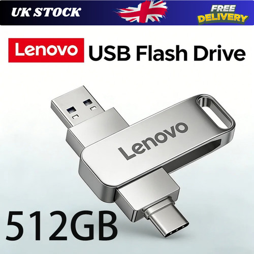 Lenovo 512GB USB 3.2 Type-C OTG Flash Drive High Speed Metal USB Memory Stick