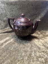 VTG gold trim HAND PAINTED Dark Brown TEA POT teapot MADE IN JAPAN 1960s vintage