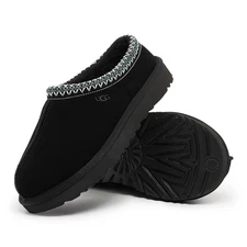 UGG Tasman II Black Classic Wool Slipper Suede Flats Women's shoes New and Box