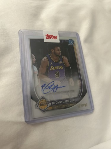Topps Bowman Chrome Autos Refractor Bronny James Jr. BCA-BR Auto /499