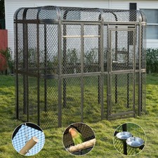 Large Walk-in Silver Gray Flight Bird Cage Aviary Parrot Macaw Finch Lovebirds