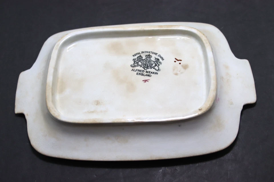 Tea Leaf Royal Ironstone Alfred Meakin Small Platter / Relish Dish Copper Lustre - Image 4 of 4