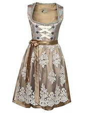 Authentic Bavarian Oktoberfest Dress Women's German Dirndl Dress 16 Bronze Blue