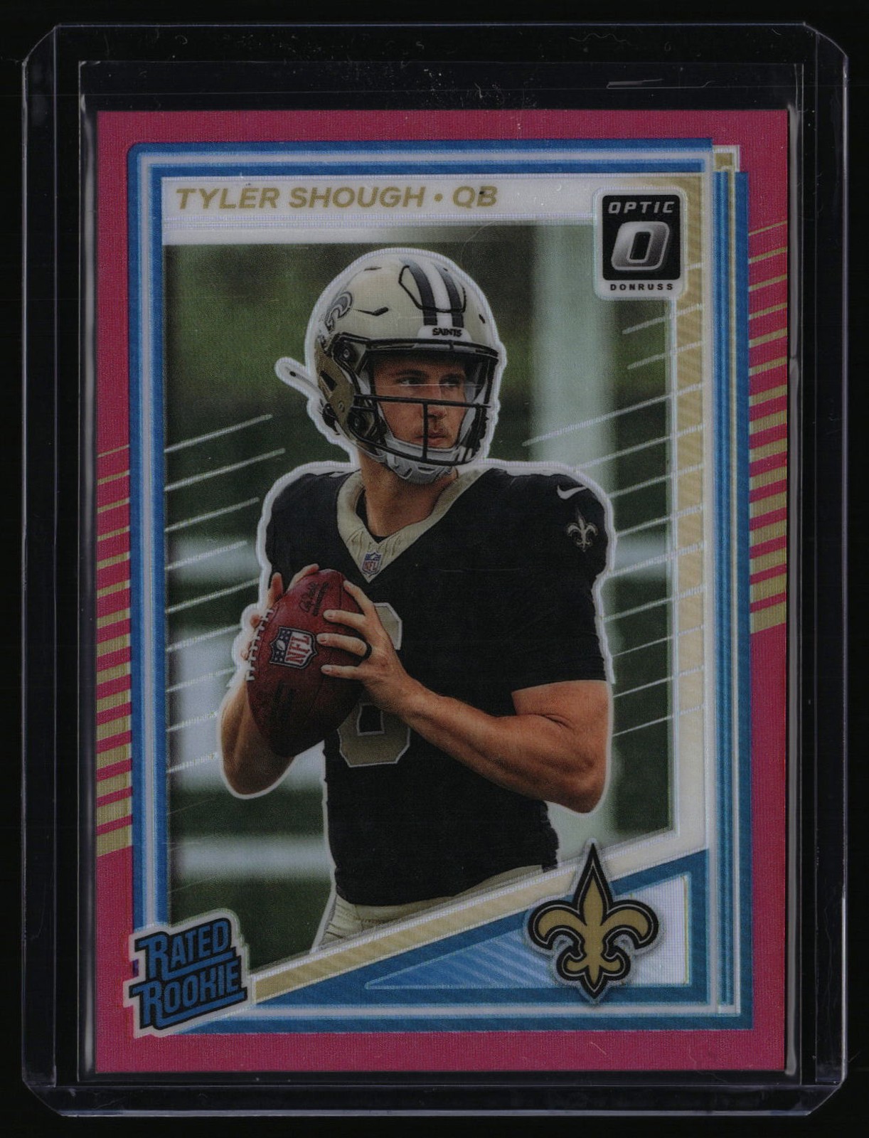 2025 Donruss Optic #223 Tyler Shough RC Pink Prizm