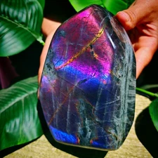 2.64LB Natural Labrador moonstone quartz free form mineral specimen  1200g